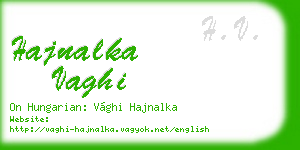 hajnalka vaghi business card