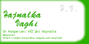 hajnalka vaghi business card